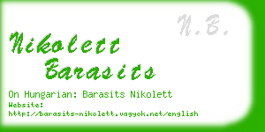 nikolett barasits business card